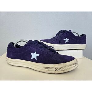 Converse One Star Purple Suede Low Tops Men's Size 10.5 Rare Retro Skate Style